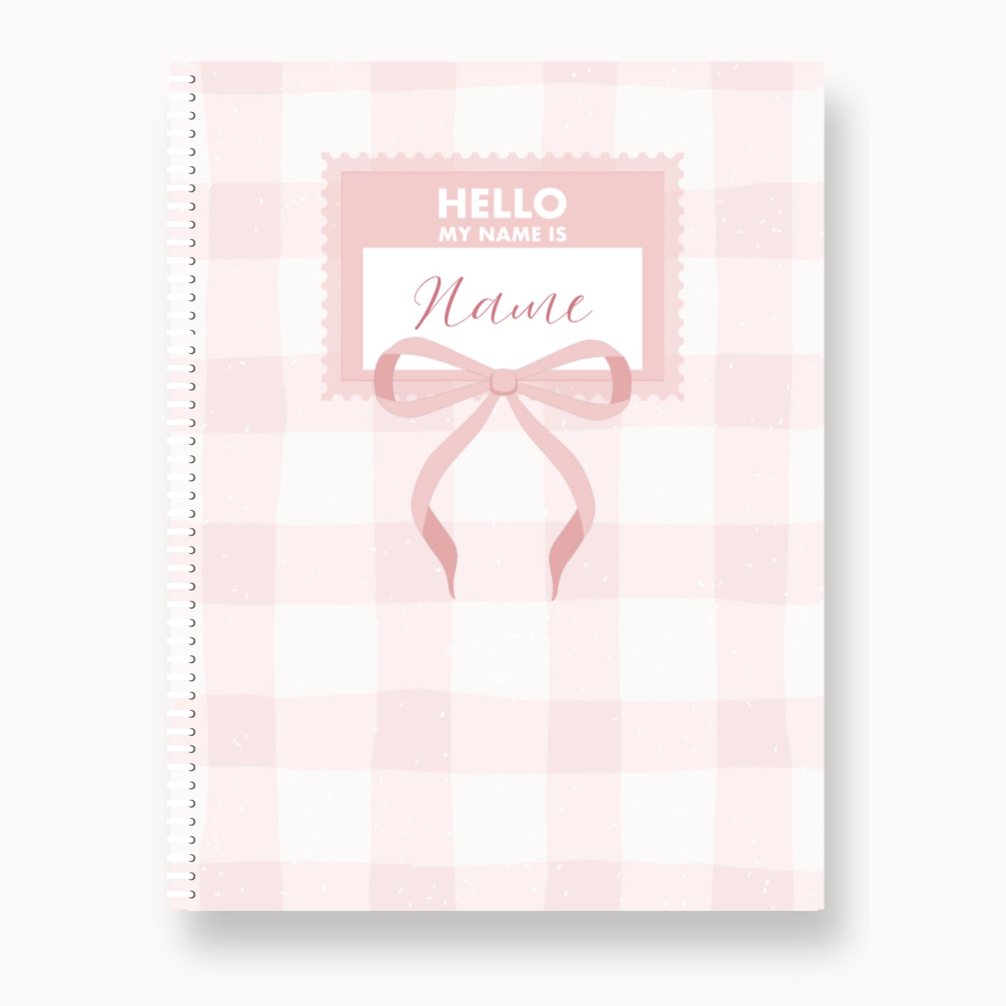 Girls Customizable Coloring Book (Gingham Bow)