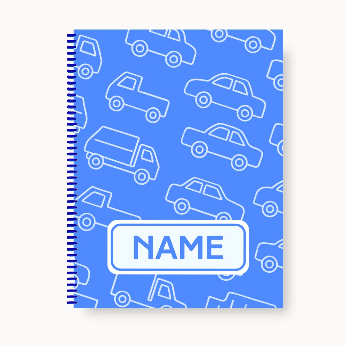 Boys Personalized Coloring Book (Car Blue)