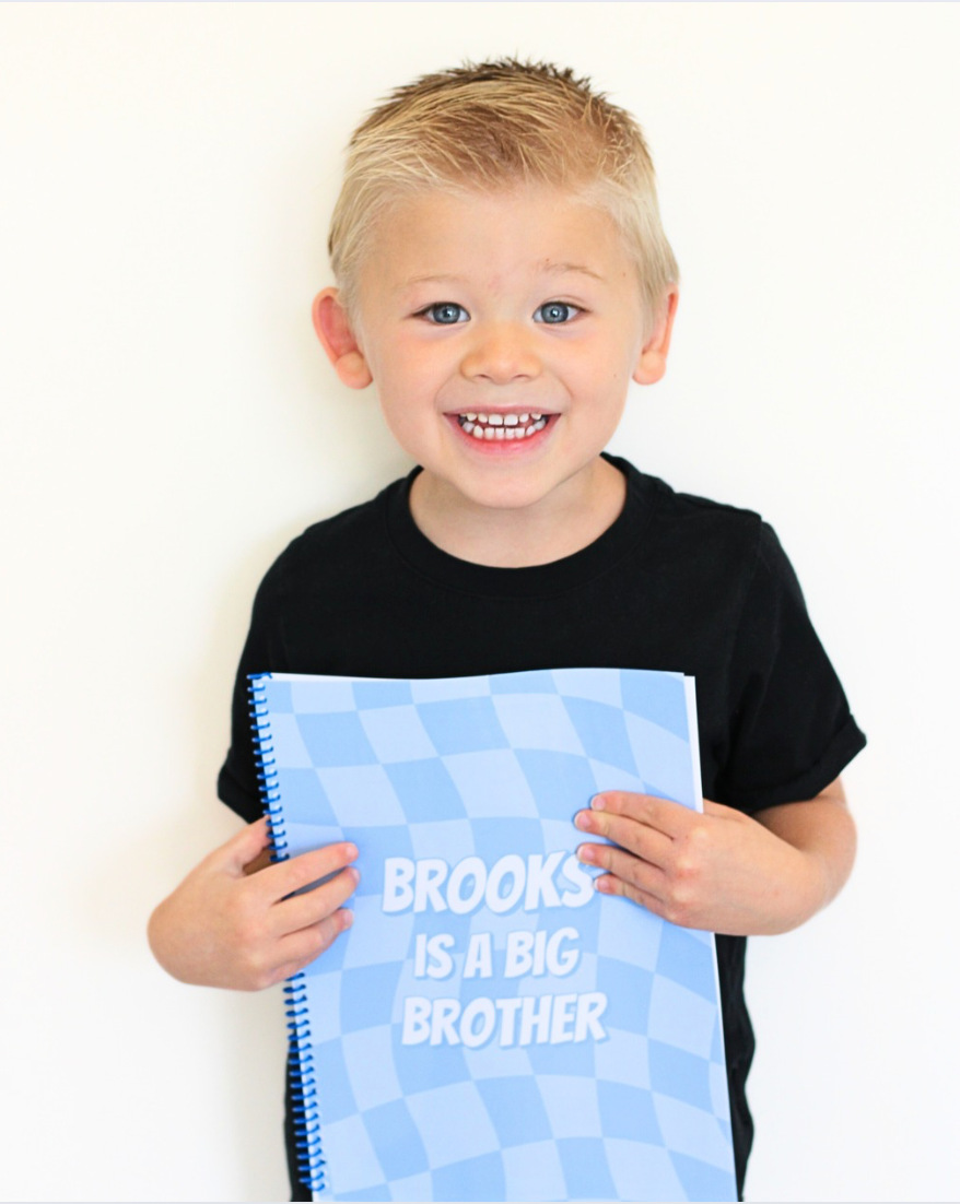 Big Brother Gift Custom Coloring Book (Blue Checker)