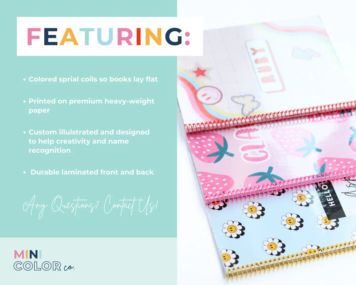 Girls Customizable Coloring Book (Strawberry Fields)