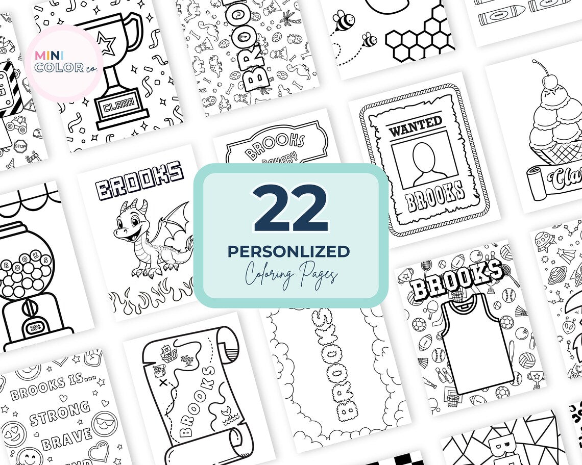 Boys Personalized Coloring Book (Outdoorsy)