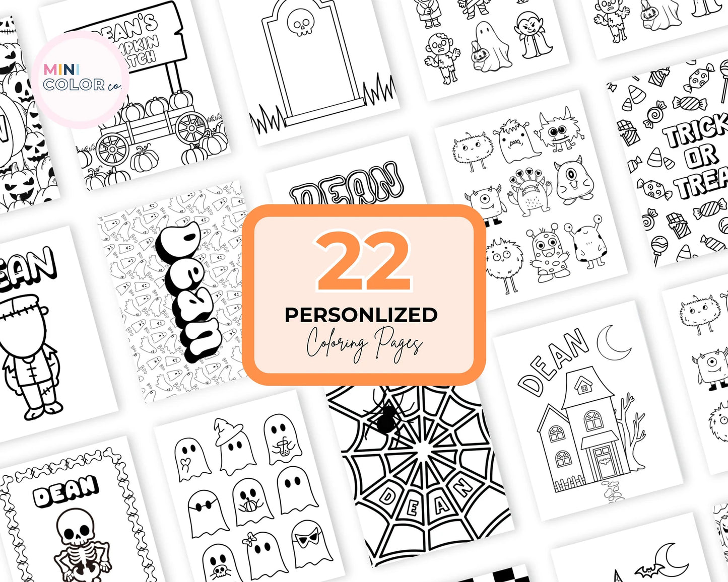 Personalized Halloween Coloring Book