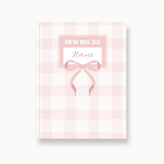Big Sister Gift Custom Coloring Book (Pink Ribbon)