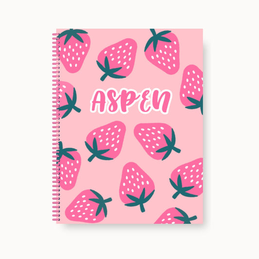 Girls Customizable Coloring Book (Strawberry Fields)