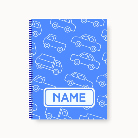 Boys Personalized Coloring Book (Car Blue)