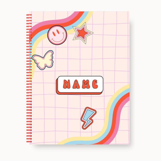 Girls Customizable Coloring Book (Groovy Pink)
