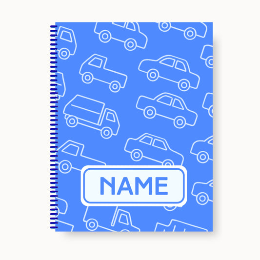 Boys Personalized Coloring Book (Car Blue)
