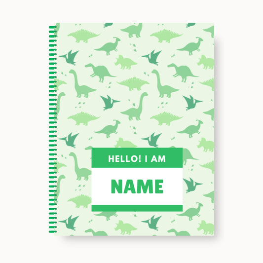 Boys Personalized Coloring Book (Green Dino)