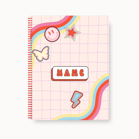 Girls Customizable Coloring Book (Groovy Pink)