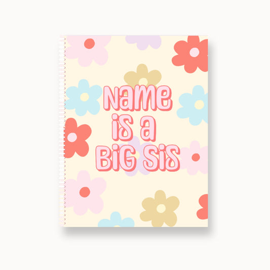 Big Sister Gift Custom Coloring Book (Flowers)